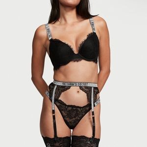 Sexy Victoria’s Secret Lacey Blinged Out Garter